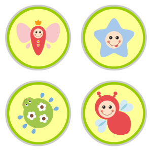 Naklejki "Cudaki" (40mm, 120 szt.)