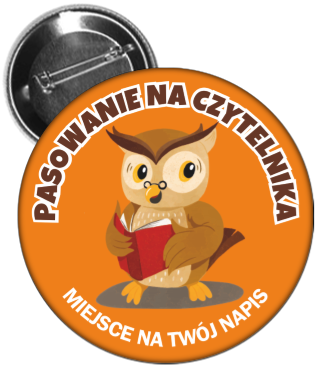 Przypinka pasowania na czytelnika