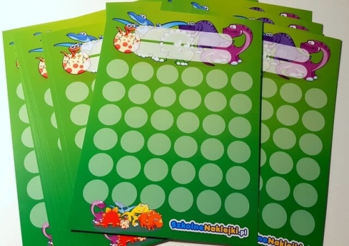 karty motywacyjne dinozaury