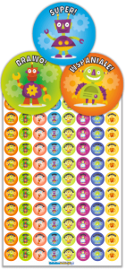 Małe Naklejki "Roboty" (20mm, 88 szt.)