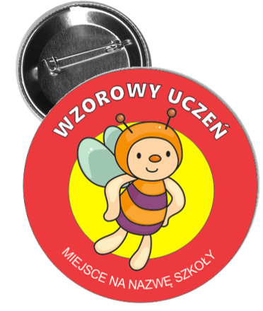 przypinka wzorowego ucznia Pszczółka