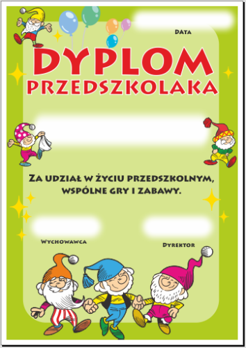 Dyplom dla przedszkolaka