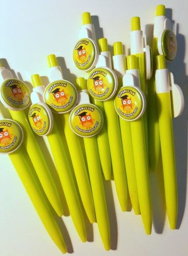 długopisy z sową superuczeń - przykładowa realizacja