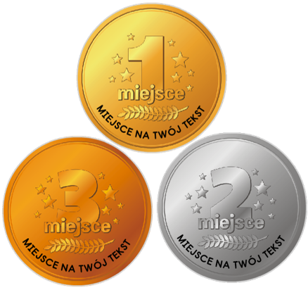 naklejki medale z nazwą