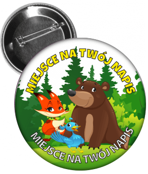 przypinka leśne zwierzęta