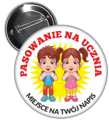 Przypinka pasowania na ucznia.