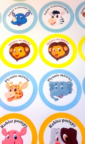 naklejki dla logopedów