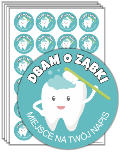 naklejki dbam o ząbki