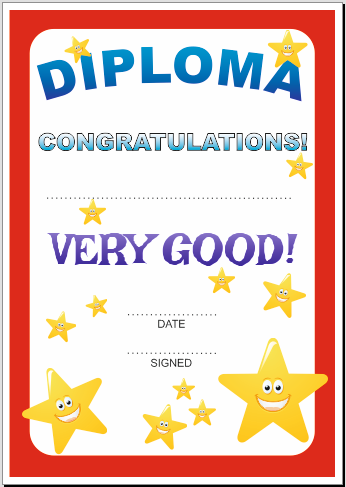 Dyplom angielski dla dzieci.