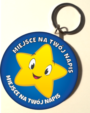 Breloczek "Gwiazdka" (rozmiar 58mm) + twoje napisy