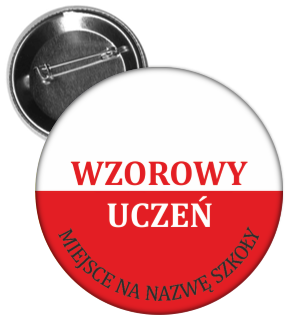Przypinka wzorowego ucznia dla dzieci.