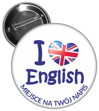 Przypinka I Love English