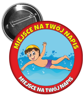 Przypinka pływacka z chłopcem