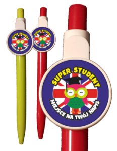 Długopis: "SUPER STUDENT" (SOWA) + twój napis