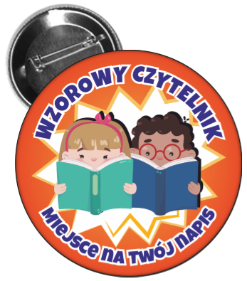 Przypinka Wzorowy Czytelnik