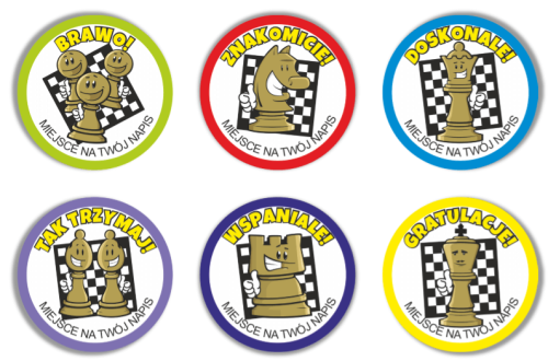 naklejki szachowe z pionkami
