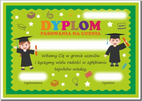 Dyplom pasowania na ucznia