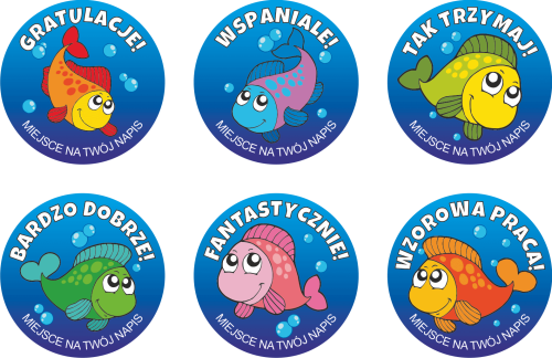 Naklejki rybki dla dzieci.
