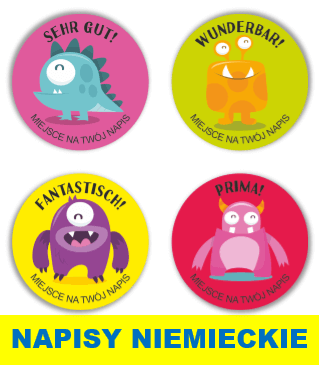 Naklejki w języku niemieckim dla dzieci