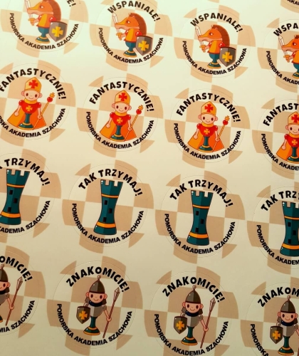 naklejki szachowe przykładowa realizacja