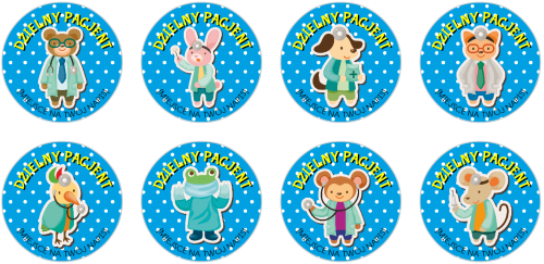 Naklejki dla dzieci dzielny pacjent.