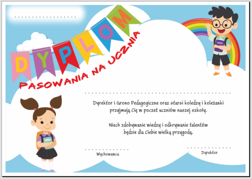 Dyplom Pasowania na ucznia