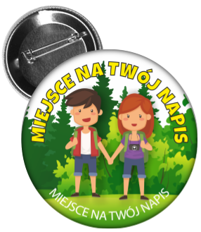 Przypinka podróżnika z dziećmi 