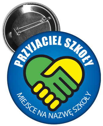 Przypinka przyjaciel szkoły dla dzieci.