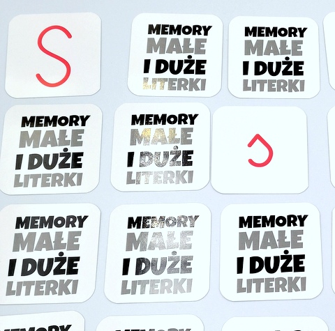 memory literki pisane małe i duże