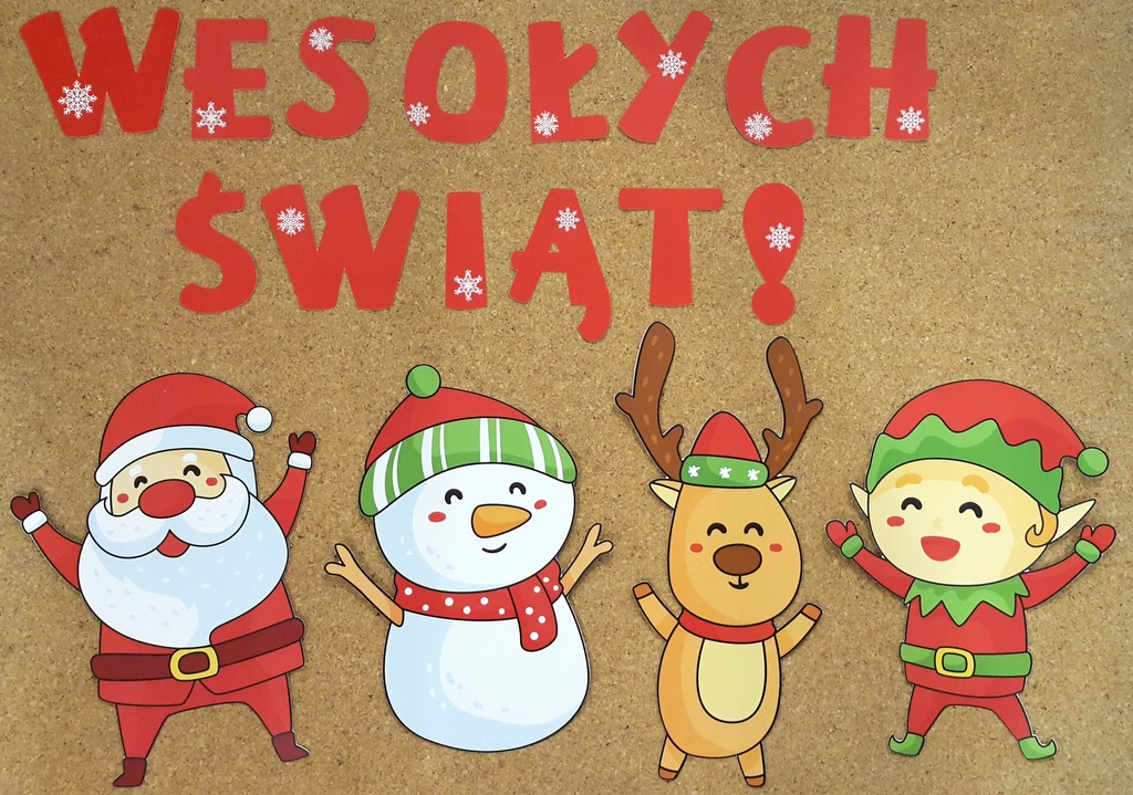 dekoracja świąteczna z mikołajem