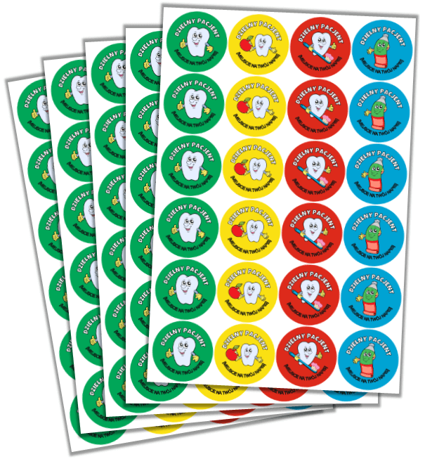 naklejki dzielny pacjent