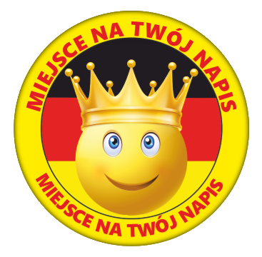 Medal z buźką w języku niemieckim