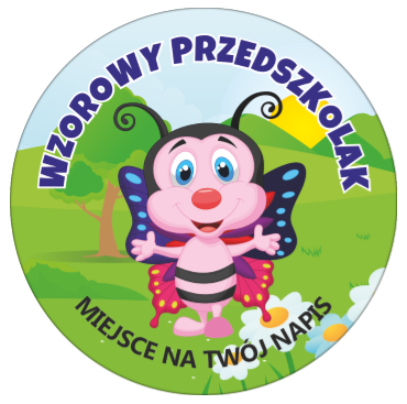 Medal wzorowego przedszkolaka z motylkiem