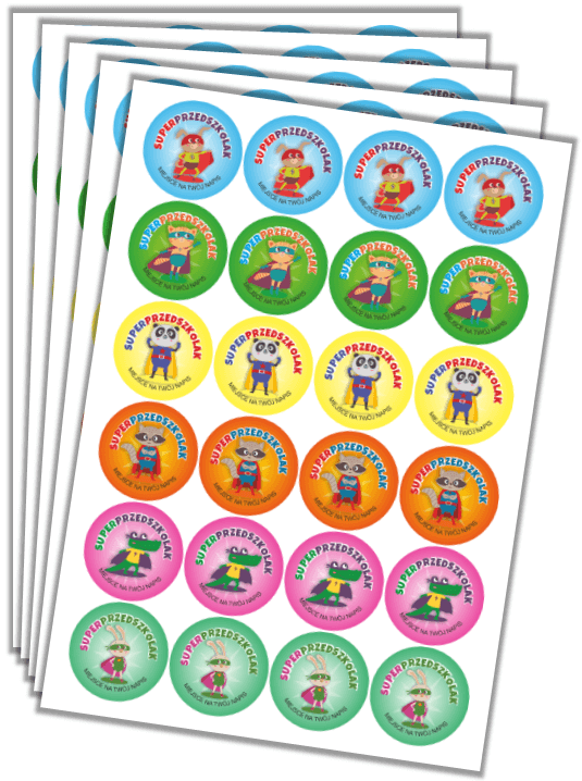 Naklejki superprzedszkolaka