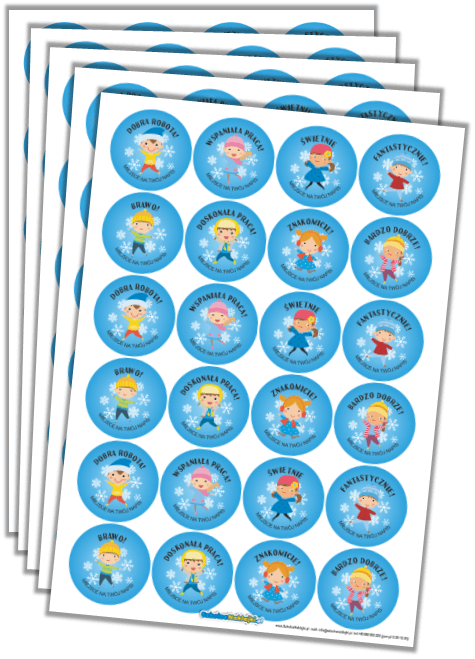 Naklejki motywacyjne zimowe