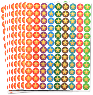 małe naklejki motywacyjne gwiazdki