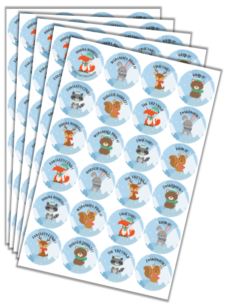 Naklejki motywacyjne zimowe