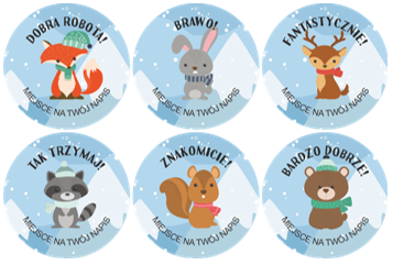 Naklejki motywacyjne zimowe