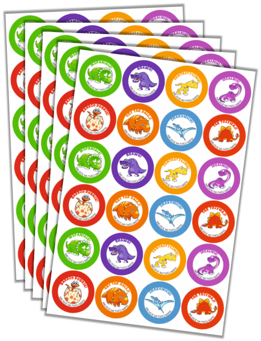 Naklejki dinozaury dla dzieci