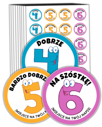 naklejki oceny dla dzieci