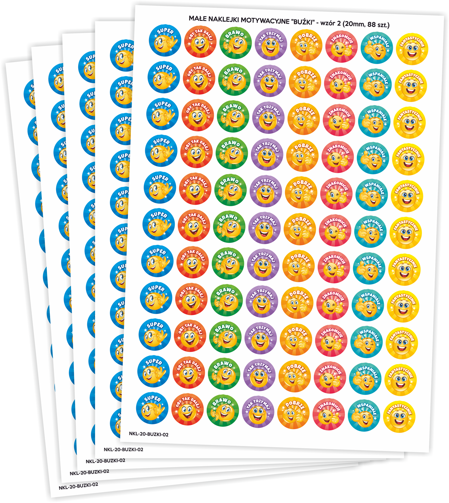naklejki motywacyjne dzieci 20mm
