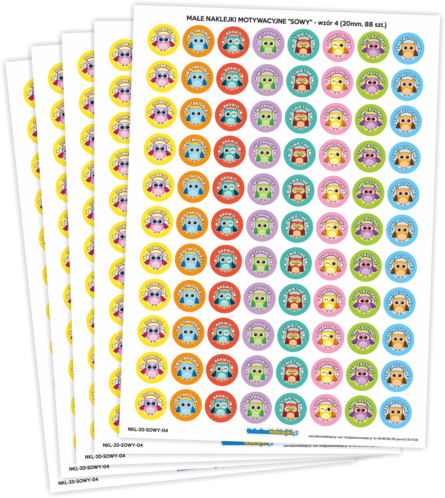 naklejki motywacyjne dzieci 20mm