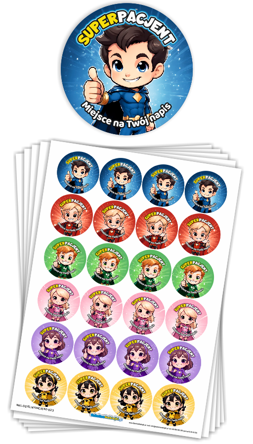 Naklejki dzielny pacjent